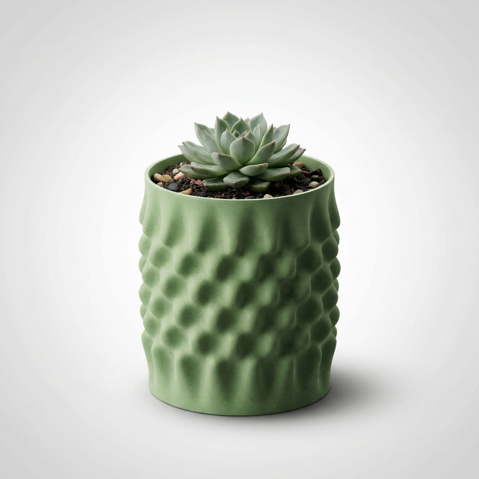 Ghiveci Decorativ Verde, Textura Organica, 15 cm — imaginea 7