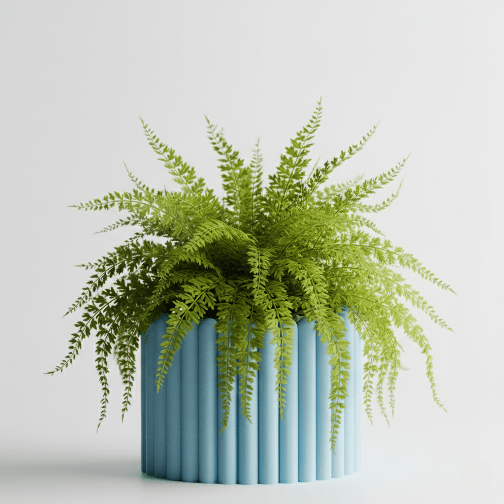 Ghiveci decorativ Rounded Columns – Culoare Artic Blue — imaginea 3