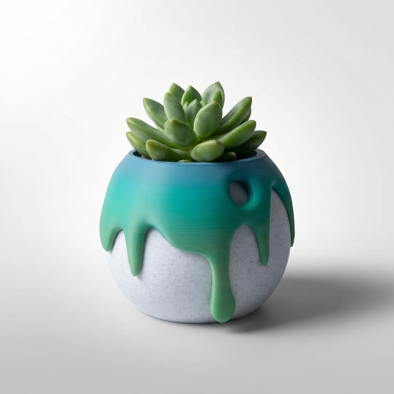 Ghiveci pentru Suculente cu Aspect Fluid, Verde, 29 cm — imaginea 5