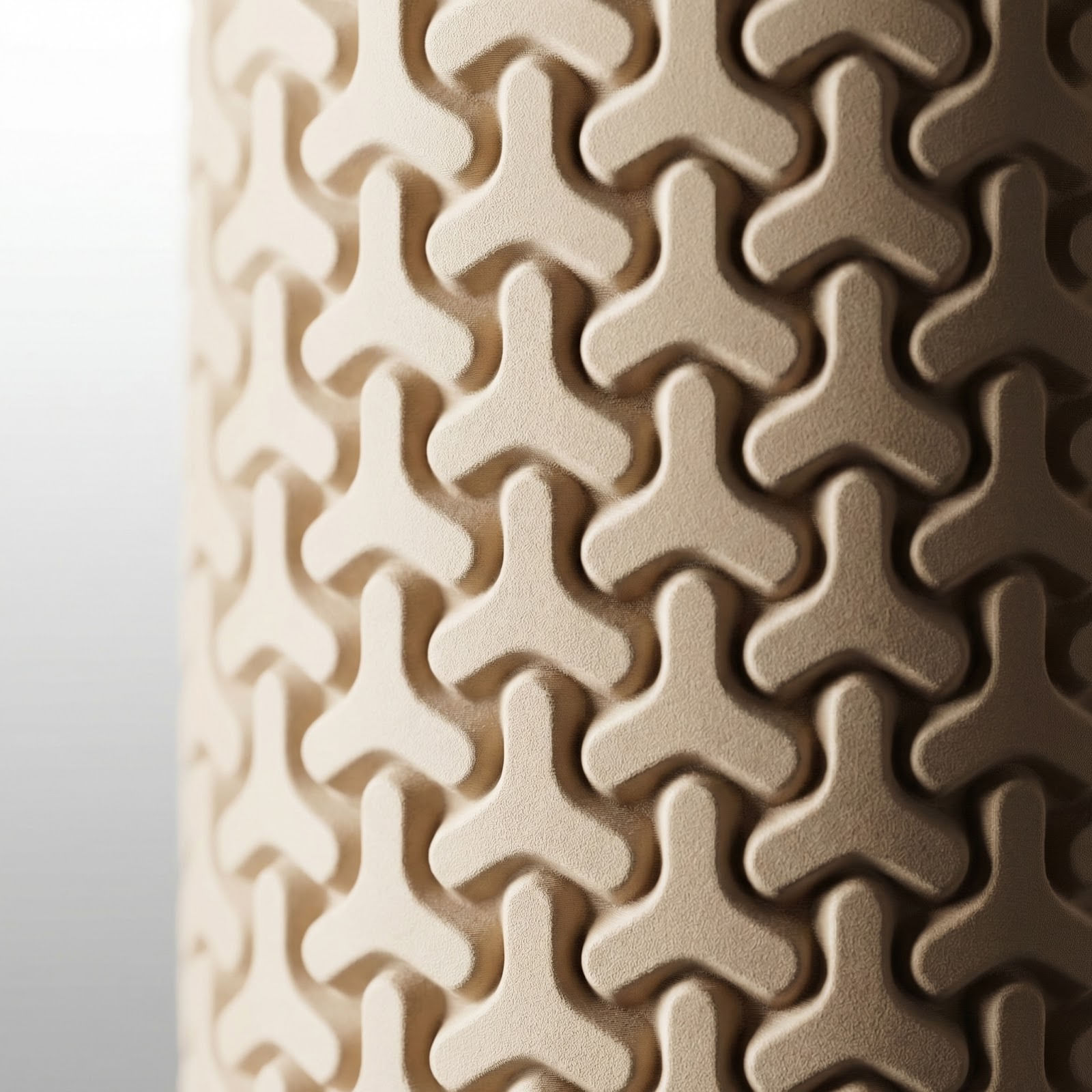 Ghiveci Decorativ cu Model Geometric, Bej, 15 cm — imaginea 3