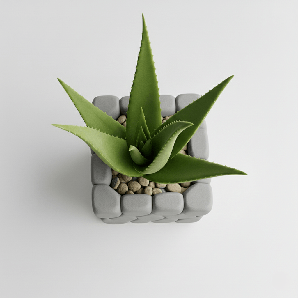Ghiveci decorativ cu design stone touch, culoare Graphite Mist, plastic PLA, 9cm inaltime — imaginea 2