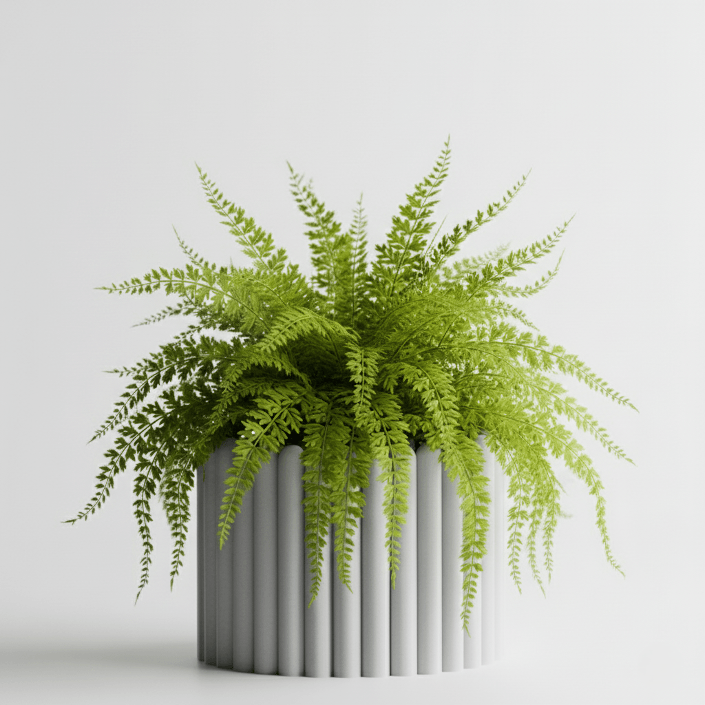 Ghiveci decorativ Rounded Columns – Culoare Graphite Mist — imaginea 4