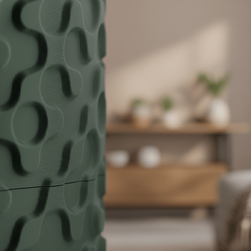 Ghiveci decorativ de perete – Design Wave Motion, culoare Forest Emerald, plastic PLA, 14cm inaltime, 10cm diametru — imaginea 6
