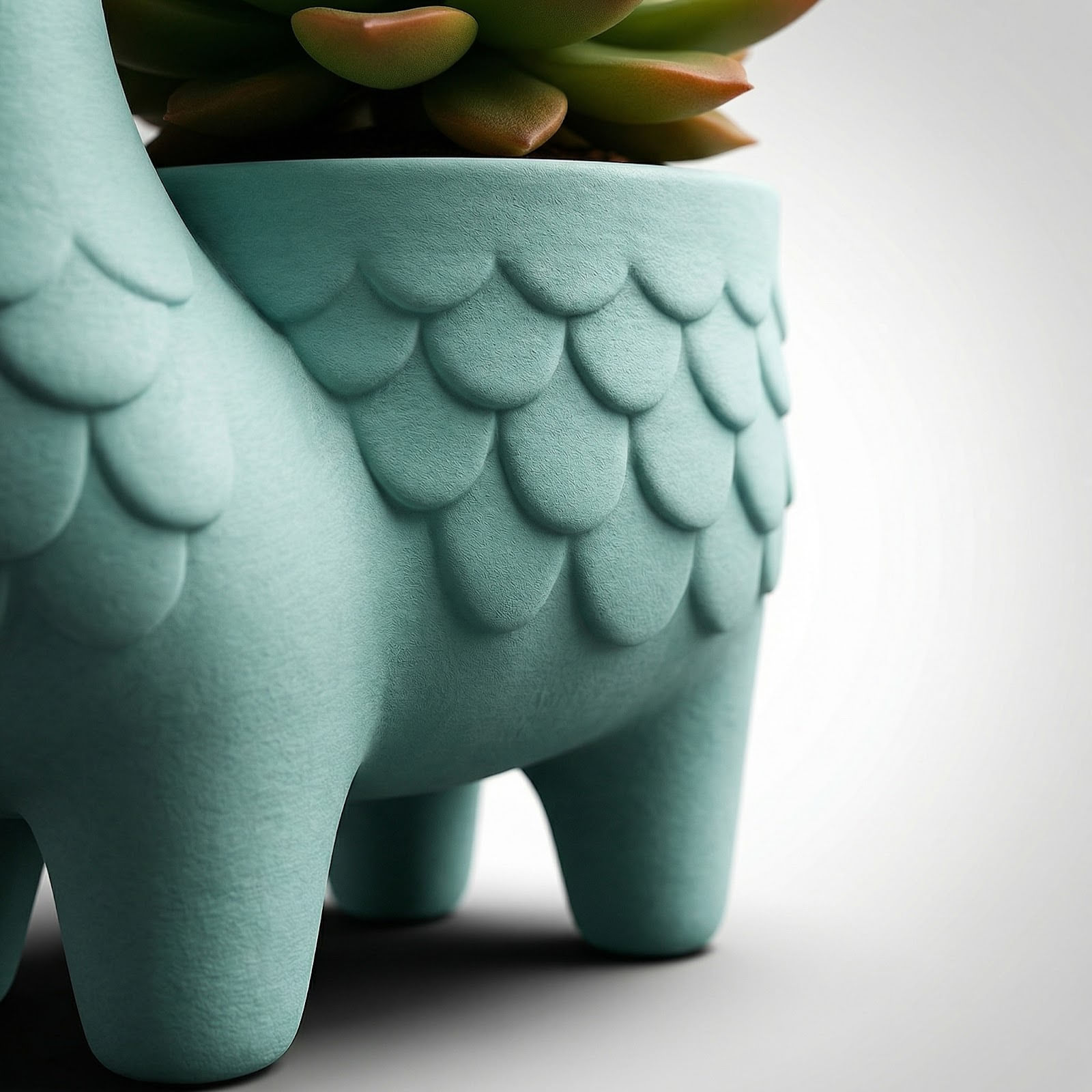 Ghiveci Decorativ Silueta Alpaca, Turcoaz, 12 cm — imaginea 4