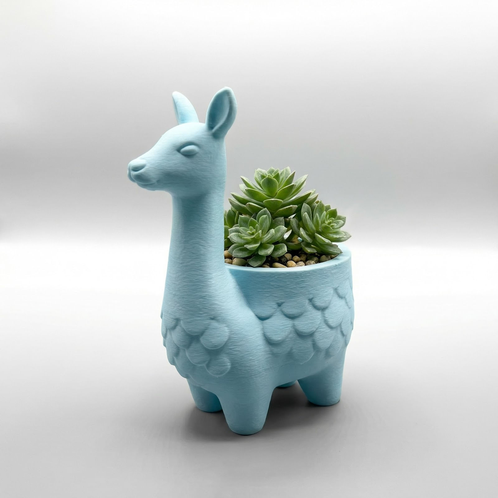 Ghiveci Decorativ Silueta Alpaca, Turcoaz, 12 cm — imaginea 6