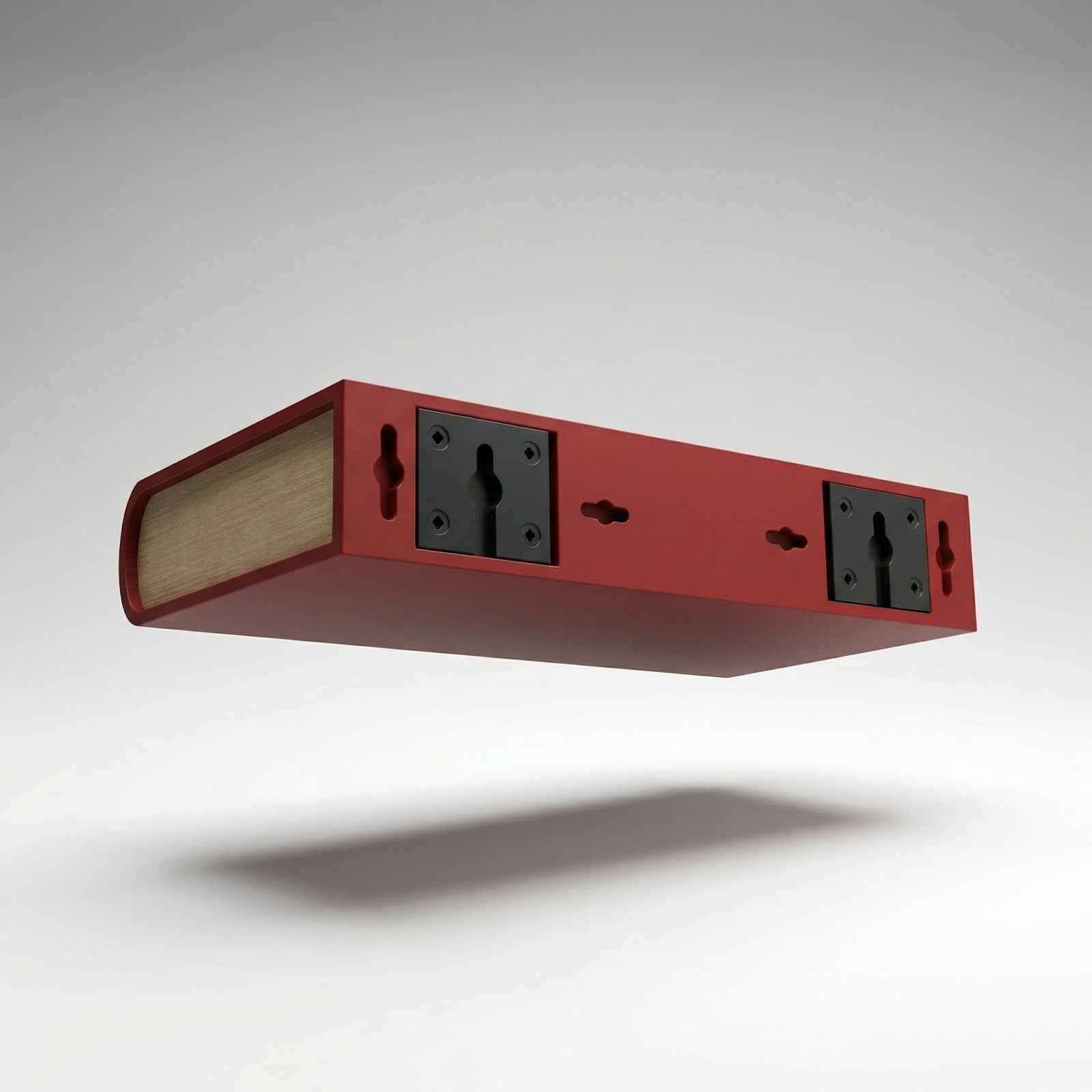 Raft de Perete cu Efect Plutitor, Alb, 15 cm