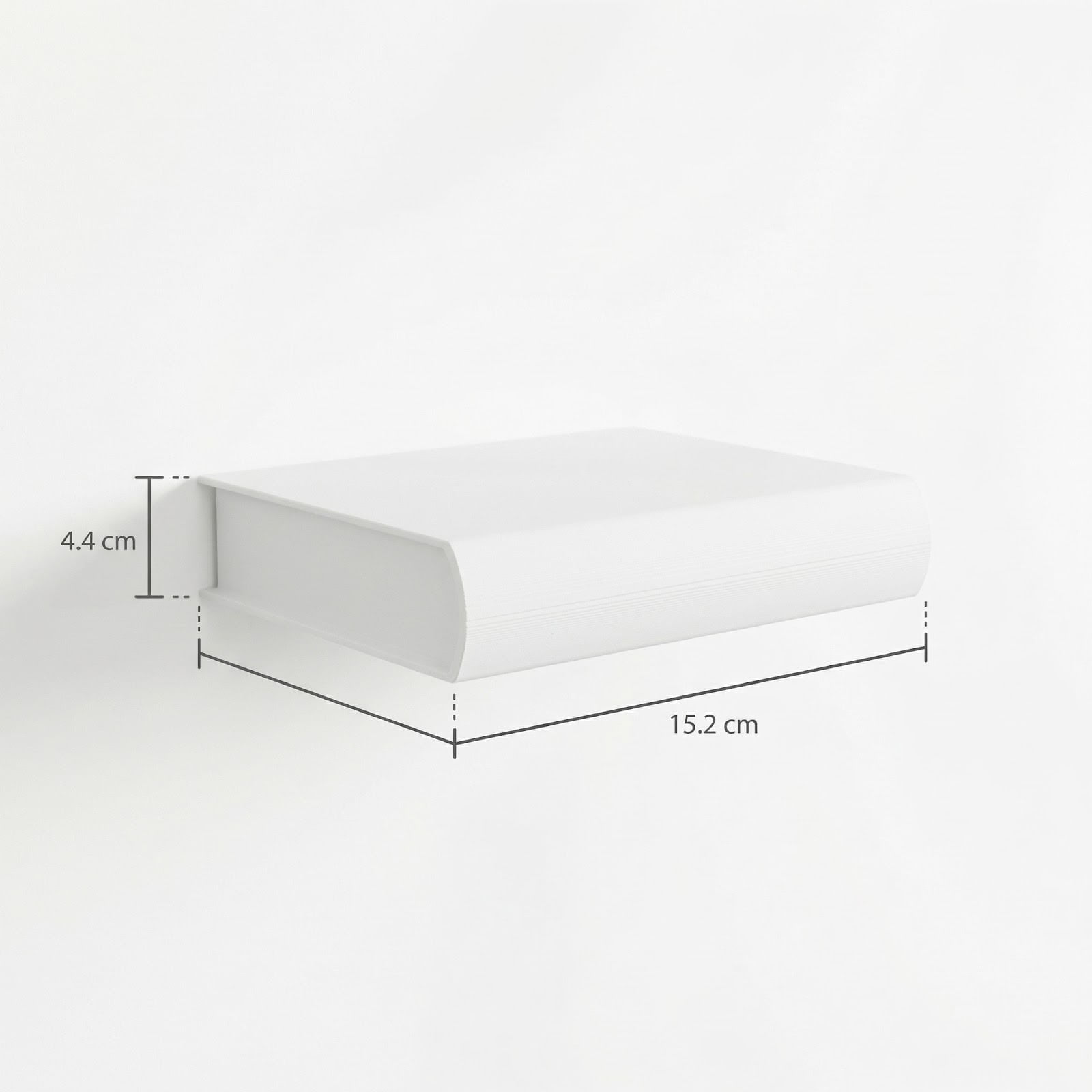 Raft de Perete cu Efect Plutitor, Alb, 15 cm — imaginea 6