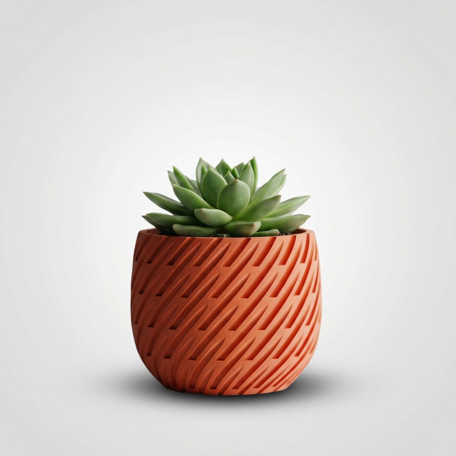 Ghiveci Decorativ cu Decupaje Diagonale, Teracota, 29 cm — imaginea 6