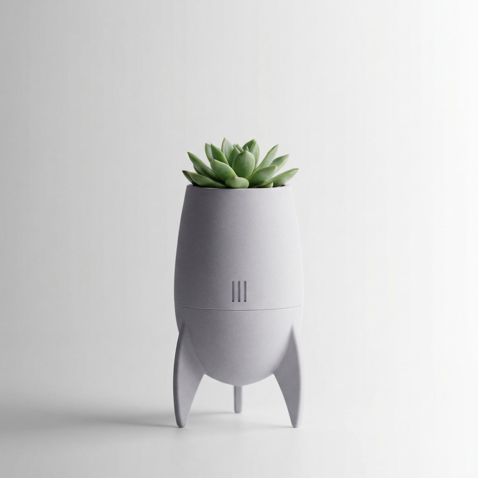 Ghiveci Decorativ Retro Futurist, Alb, 9 cm — imaginea 4
