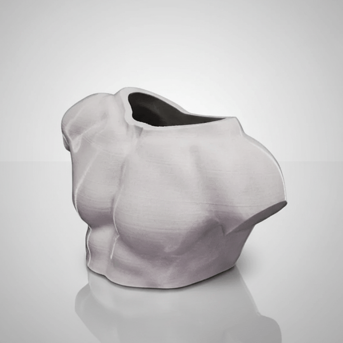 Ghiveci decorativ 3D Apollo Form, design minimalist, material PLA, culoare mata, 30x45cm, plastic PLA, diametru 10cm, inaltime totala 13cm — imaginea 3