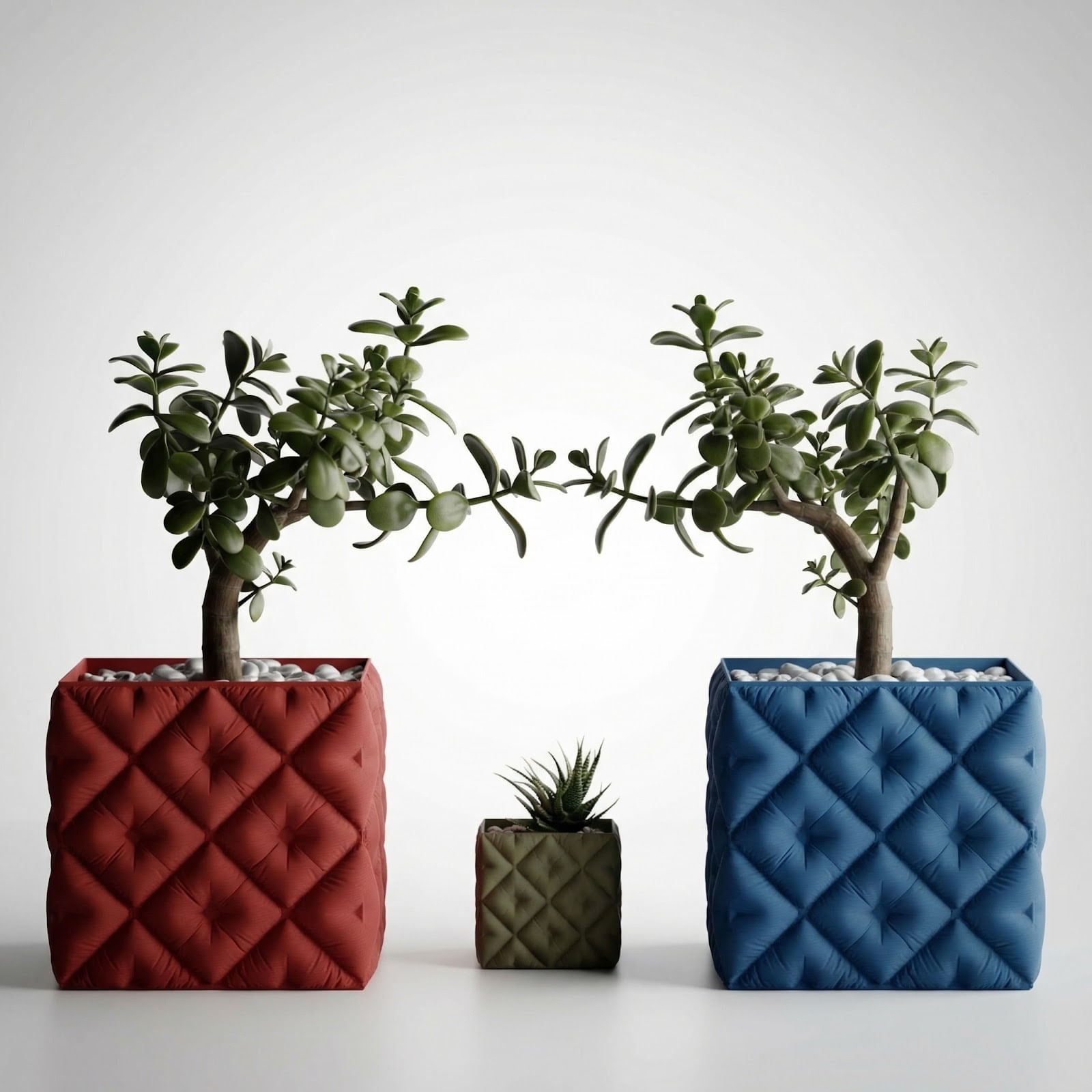 Ghiveci Decorativ Matlasat, Rosu, 13 cm — imaginea 2