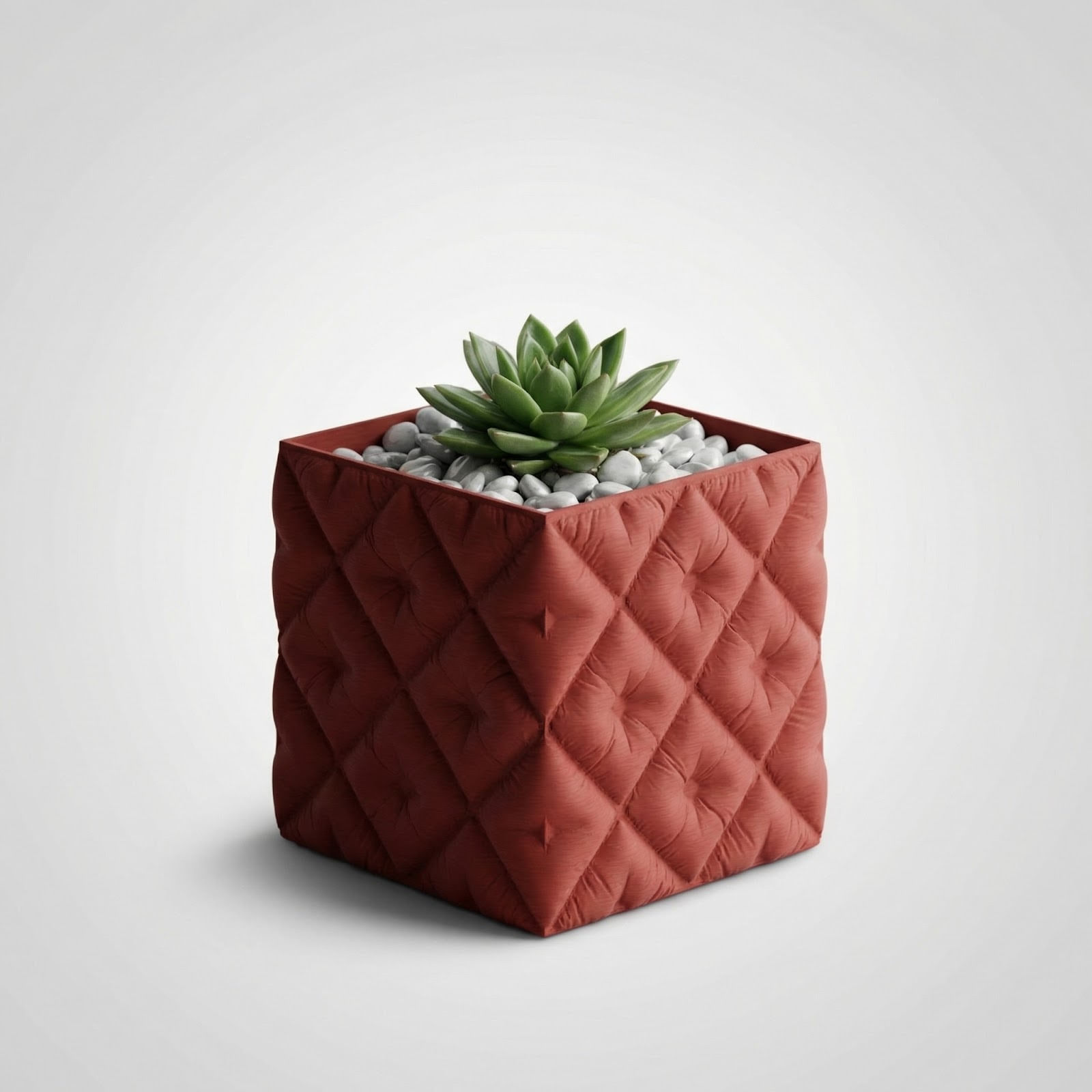 Ghiveci Decorativ Matlasat, Rosu, 13 cm — imaginea 4