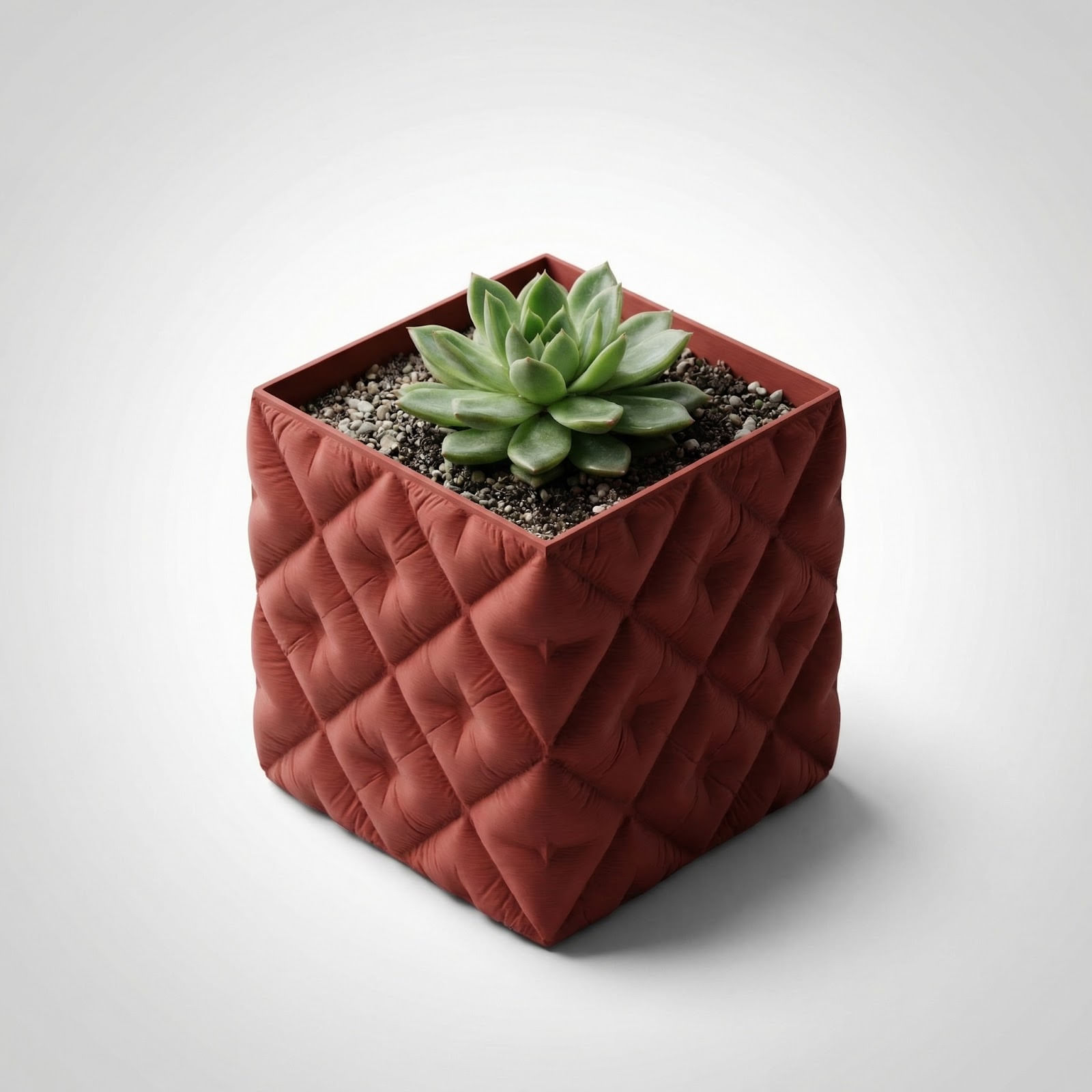Ghiveci Decorativ Matlasat, Rosu, 13 cm — imaginea 7