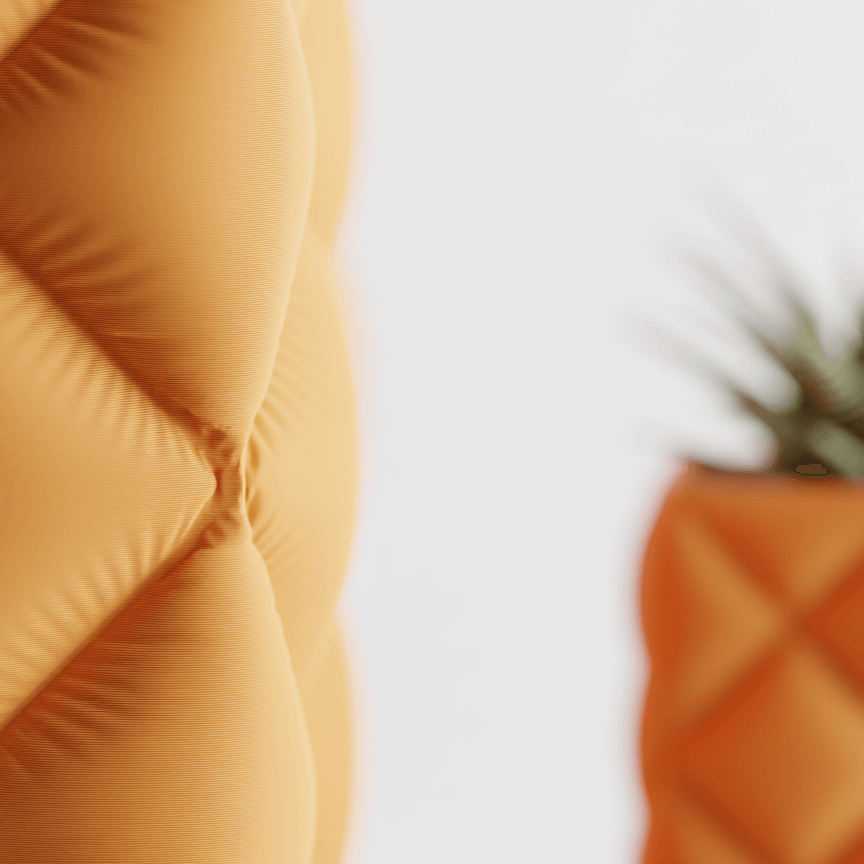 Ghiveci decorativ cu design geometric lux, culoare Amber Glow, plastic PLA, diametru 12cm, inaltime 12cm — imaginea 3