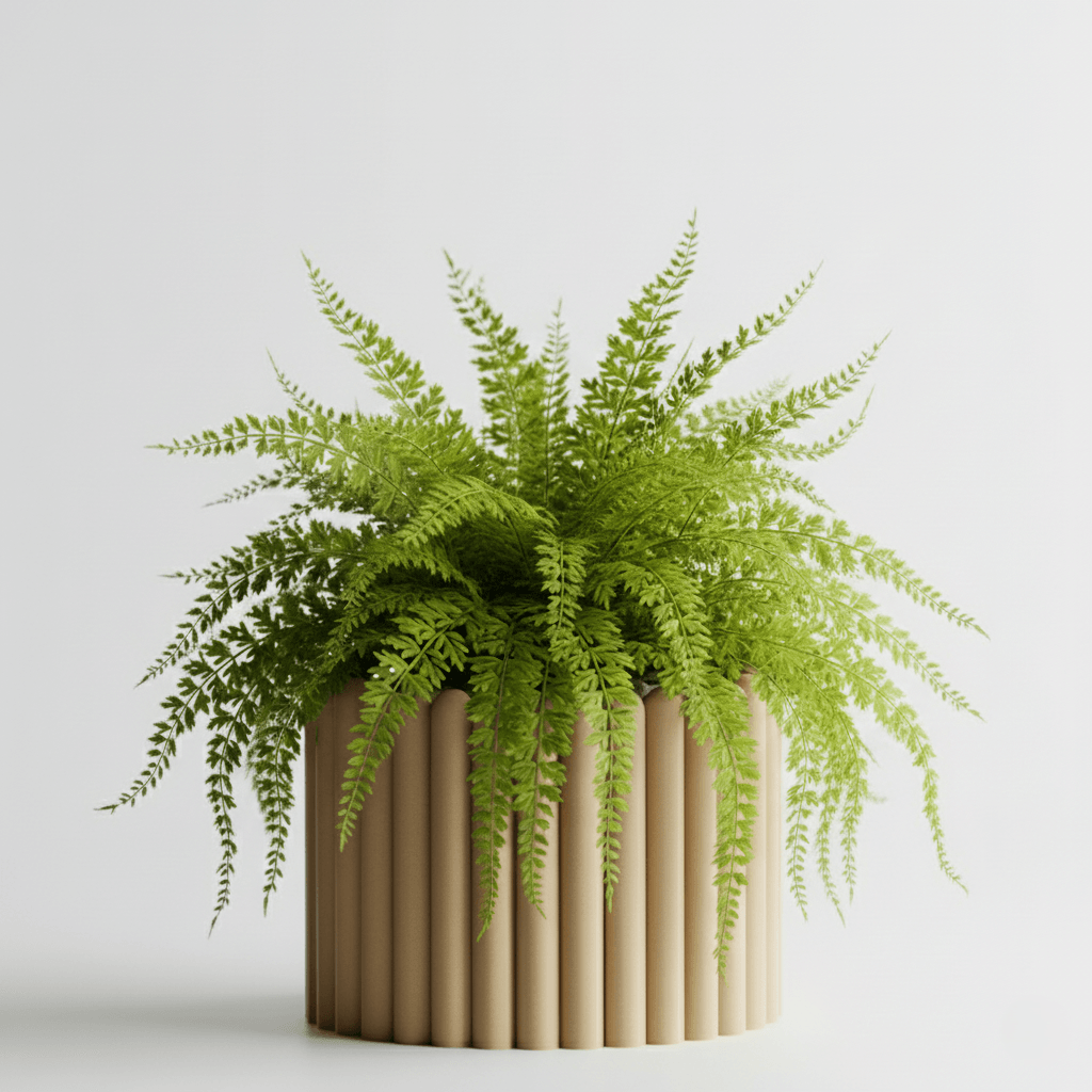 Ghiveci decorativ Rounded Columns – Culoare Sandstone Beige — imaginea 2