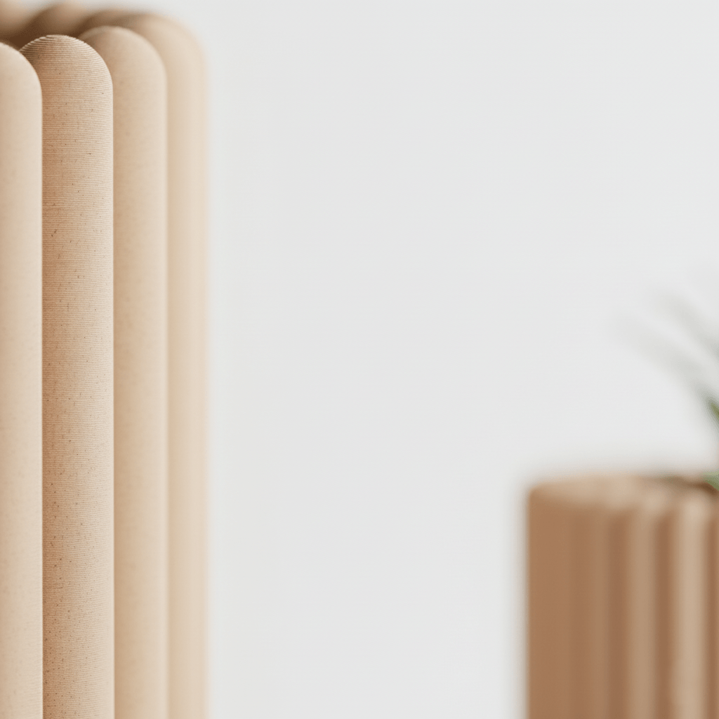 Ghiveci decorativ Rounded Columns – Culoare Sandstone Beige — imaginea 3