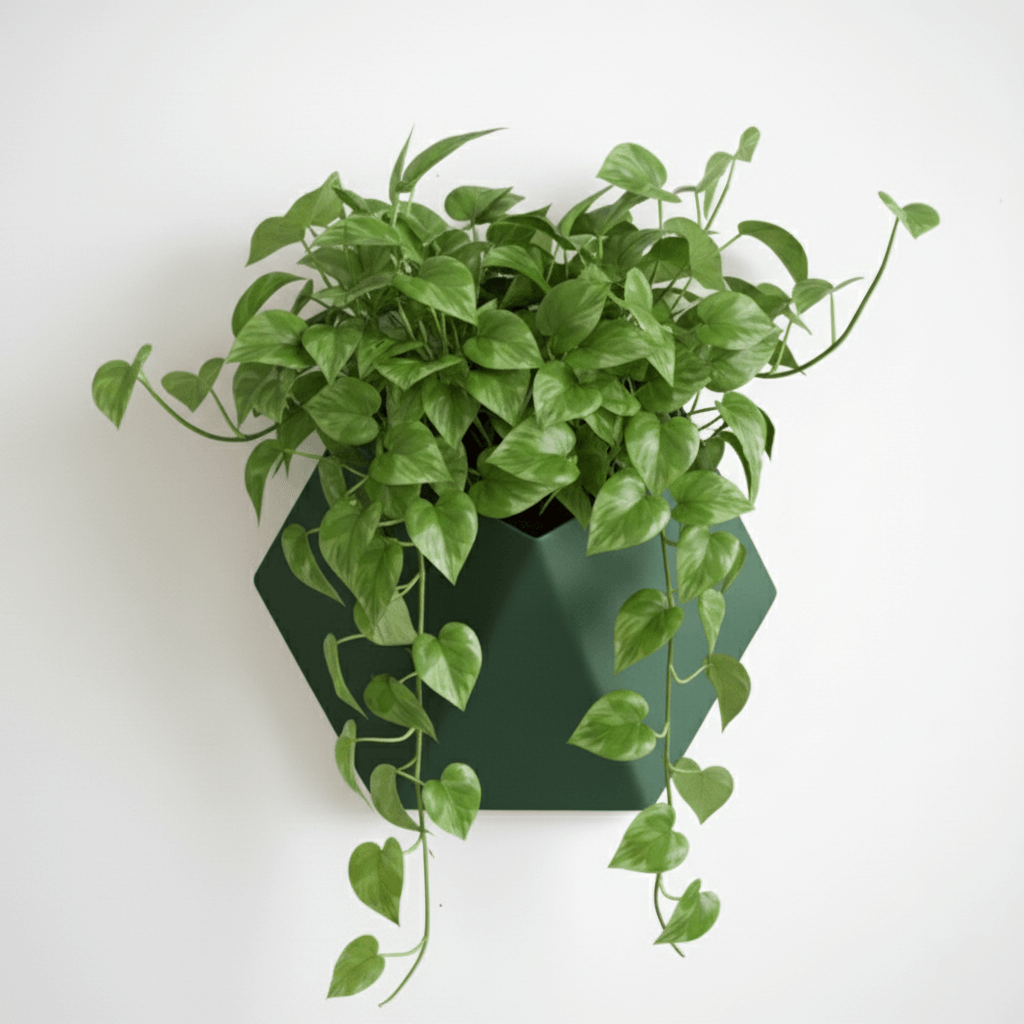 Ghiveci de perete Hexa Design, culoare Forest Emerald, design geometric, material eco friendly — imaginea 3