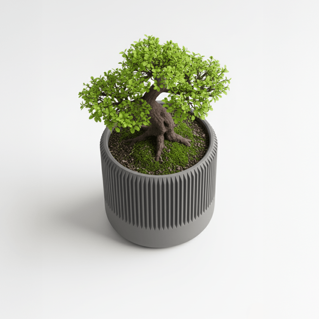 Ghiveci decorativ vertical, design 3D, Graphite Mist, material biodegradabil, dimensiuni variate — imaginea 4