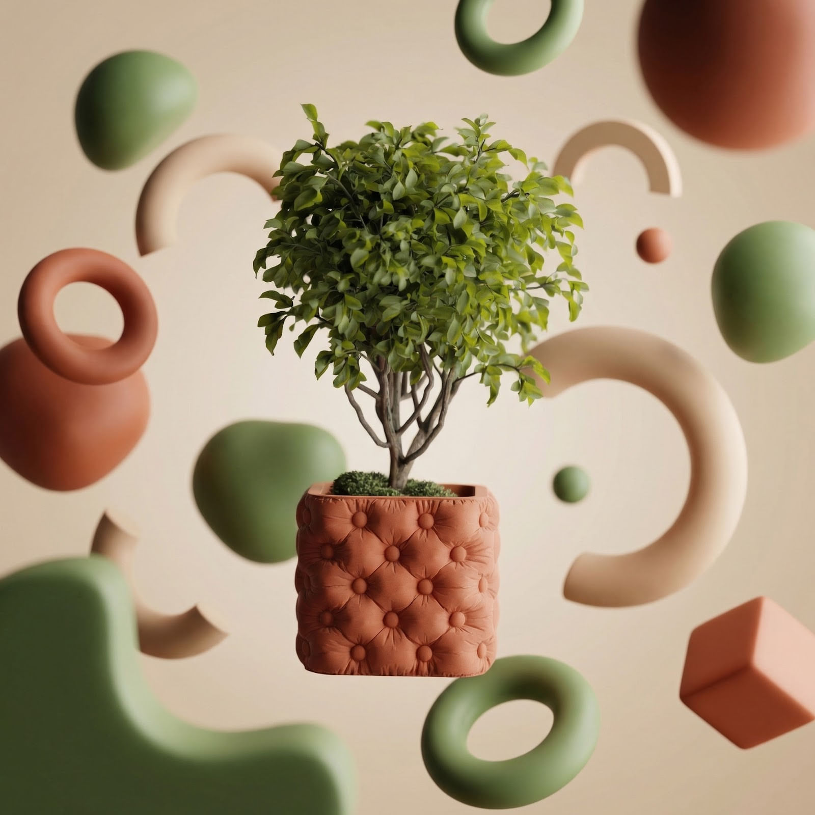 Ghiveci Decorativ cu Textura Matlasata, Teracota, 19 cm — imaginea 2