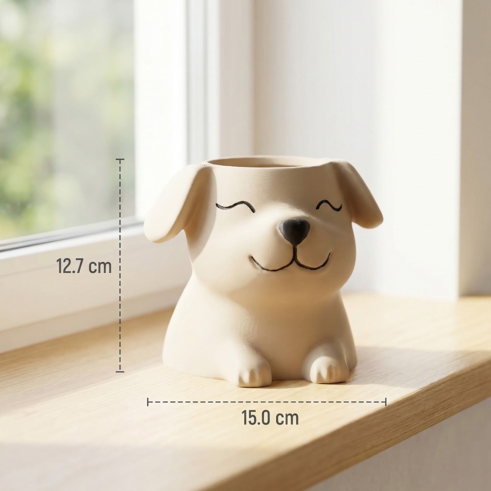 Ghiveci Decorativ Puppy, Bej, 15 cm — imaginea 2