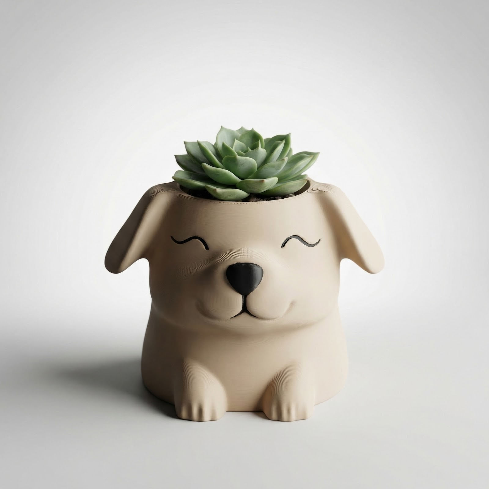 Ghiveci Decorativ Puppy, Bej, 15 cm — imaginea 3