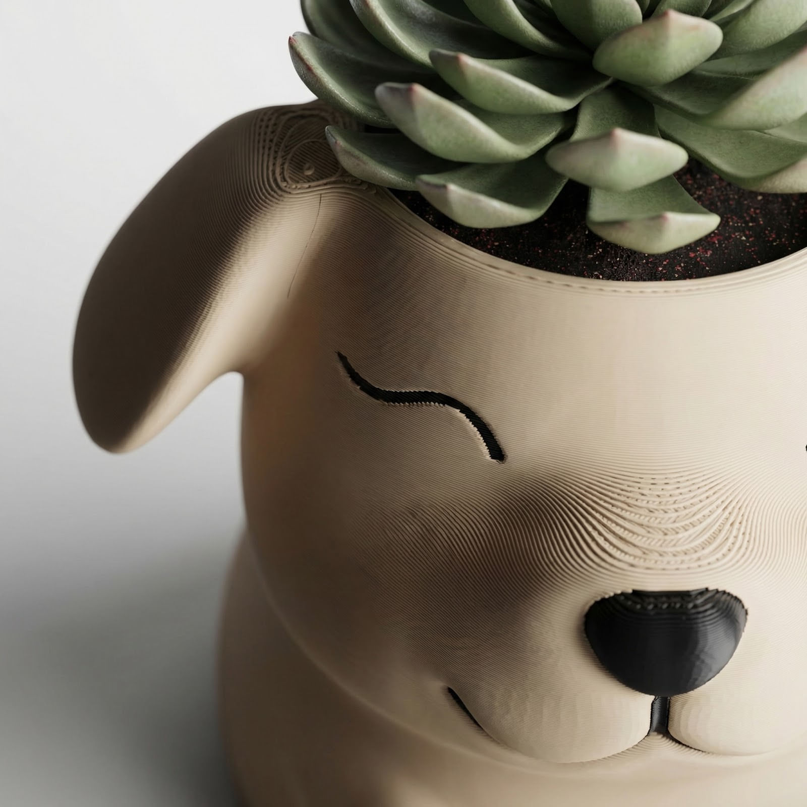 Ghiveci Decorativ Puppy, Bej, 15 cm — imaginea 5