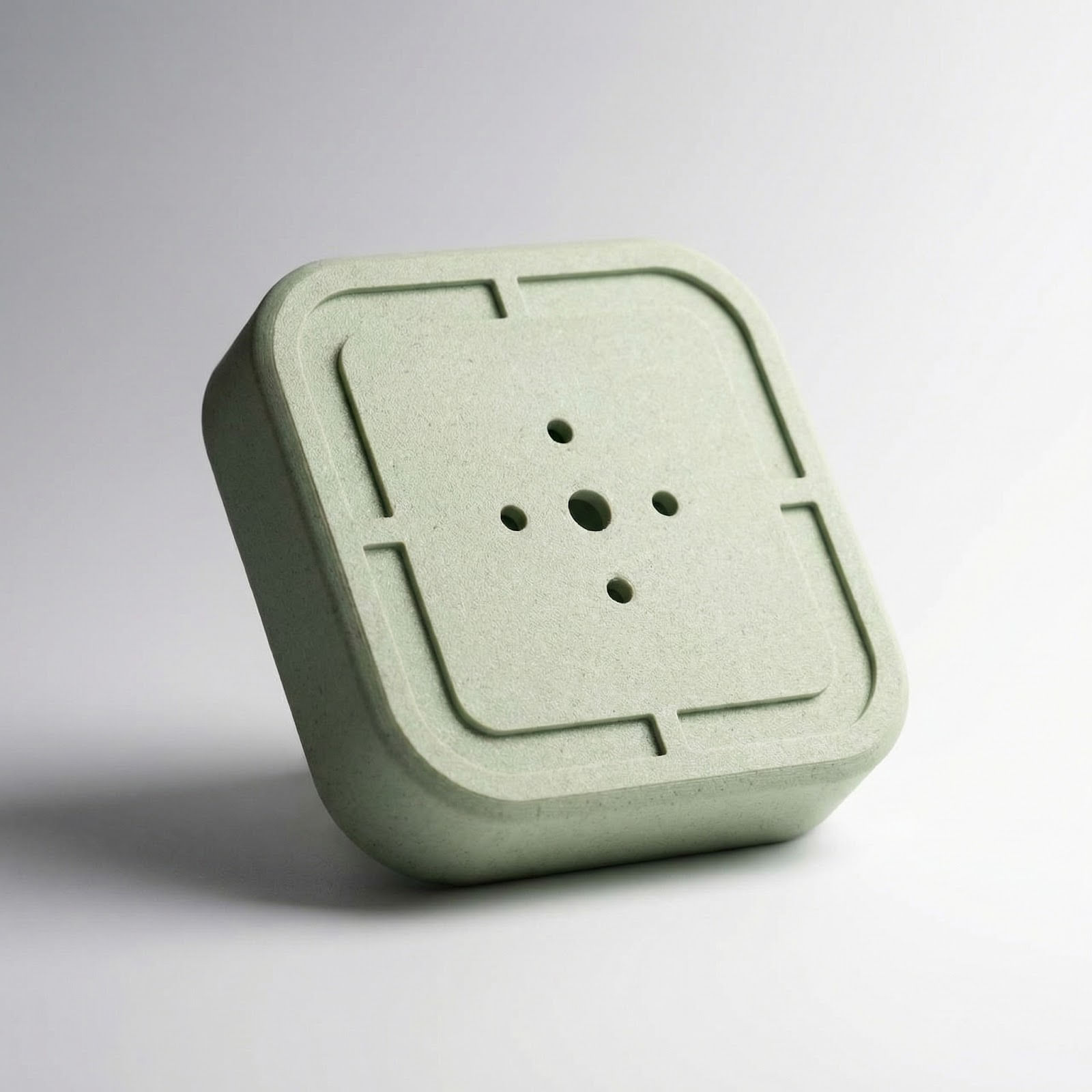 Ghiveci Decorativ Geometric cu Tavita, Alb, 12 cm — imaginea 6