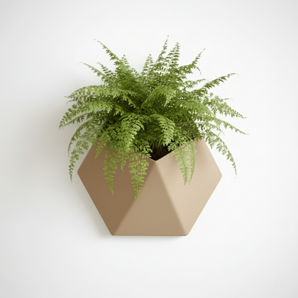 Ghiveci de perete Hexa Design, culoare Sandstone Beige, design geometric, material eco friendly — imaginea 4