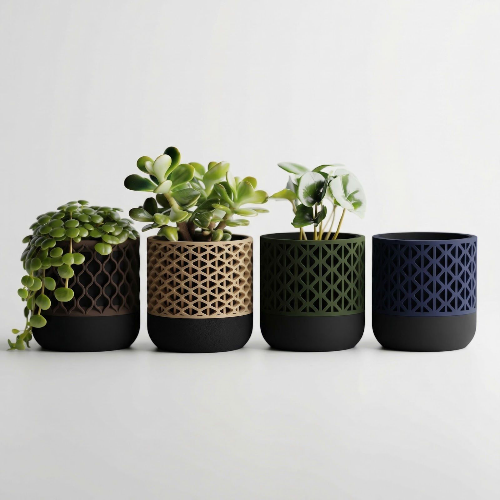 Ghiveci Decorativ Modular Armonie Geometrica, Bej, 10 cm — imaginea 6