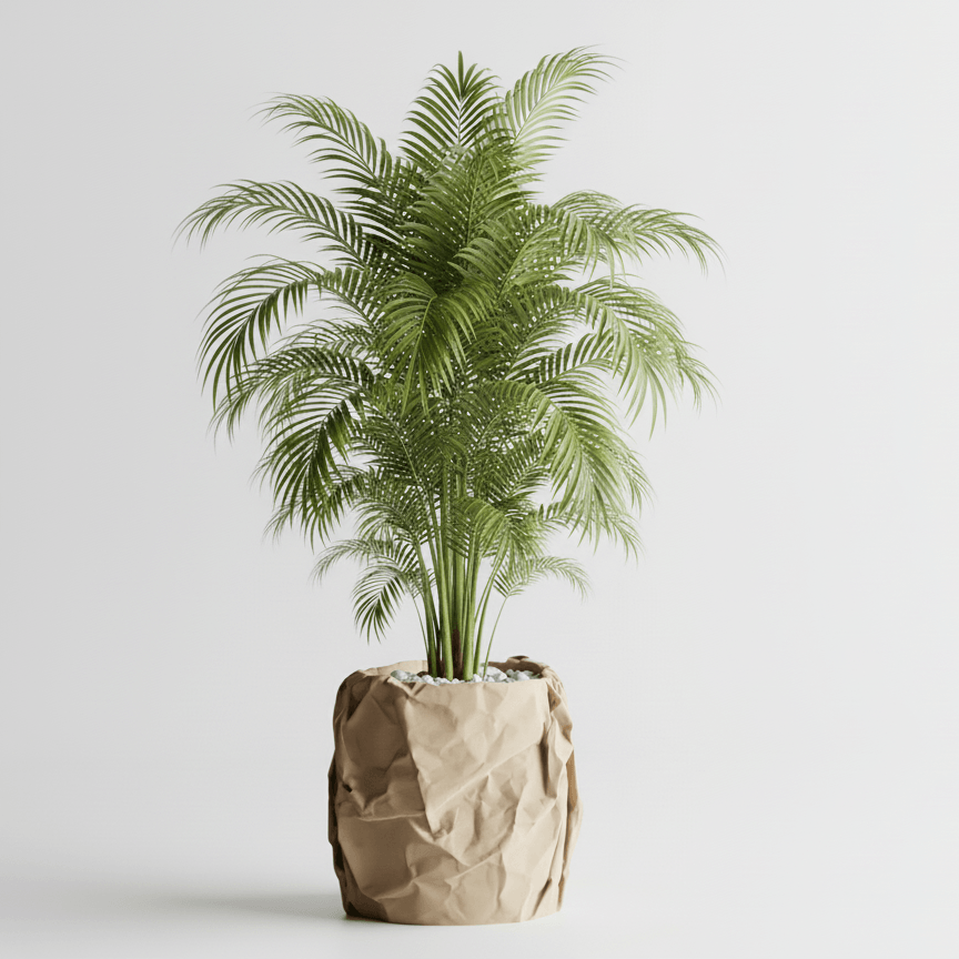 Ghiveci decorativ Crumpled Design – Culoare Sandstone Beige, plastic PLA, diametru 12cm, inaltime 16cm — imaginea 4