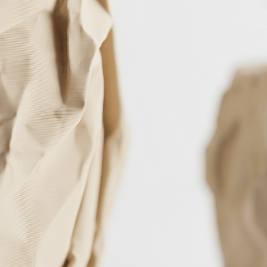 Ghiveci decorativ Crumpled Design – Culoare Sandstone Beige, plastic PLA, diametru 12cm, inaltime 16cm — imaginea 6