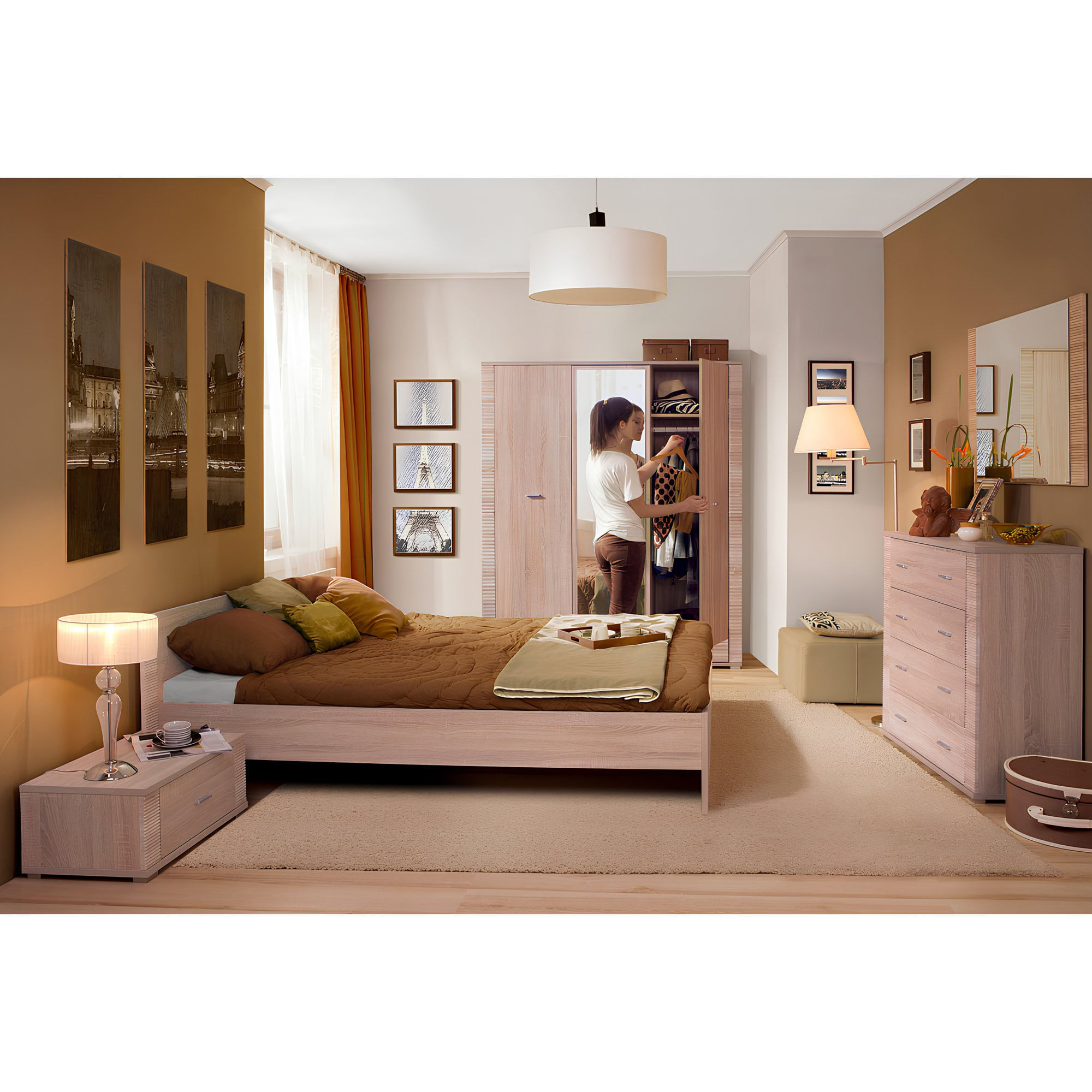 Dulap fara oglinda tip 1, stejar sonoma, GRAND — imaginea 3