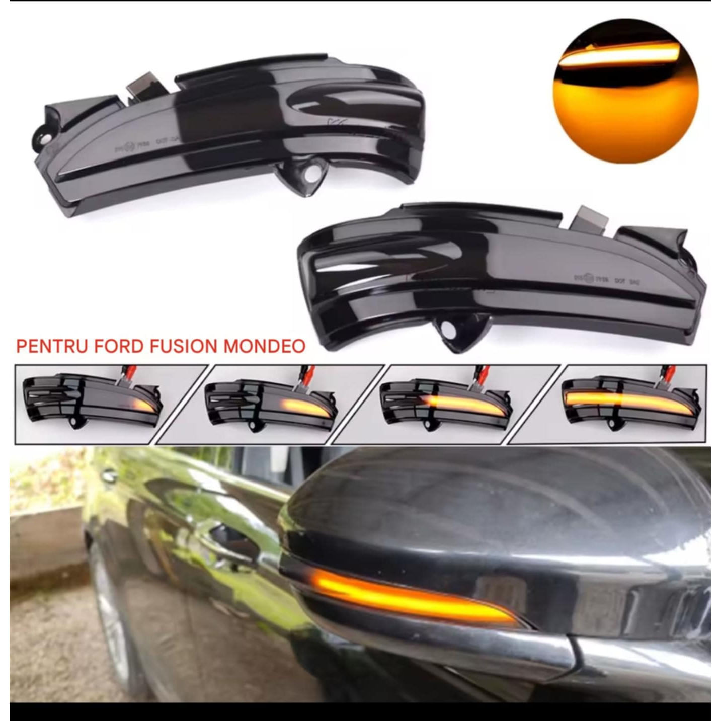 Semnalizari dinamice oglinda FORD Mondeo MK5 2015-2019, Fusion 2014-2018
