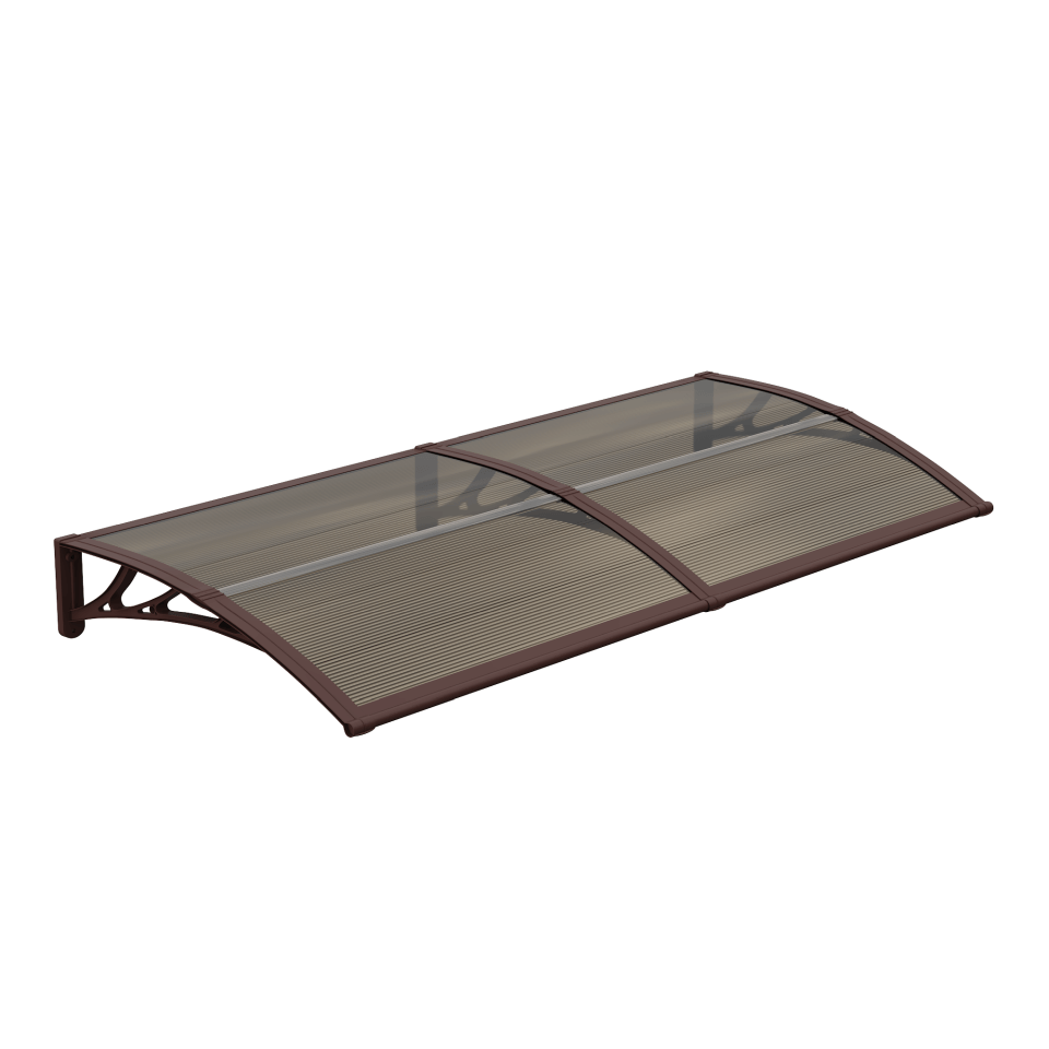 Copertină ECO de ușă 200x60cm marchiză adăposta coperiș maro-bronz