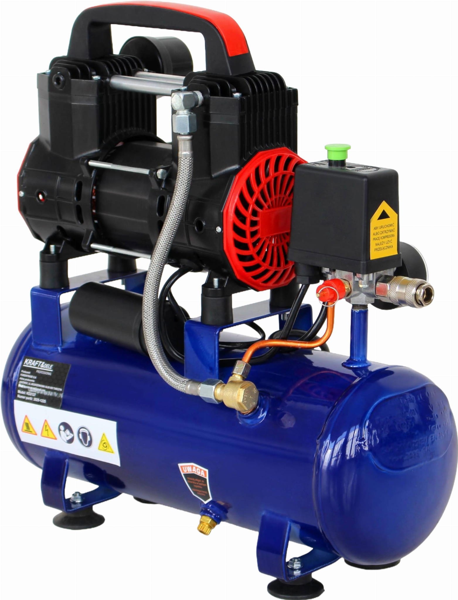 Compresor de aer fara ulei 9L, Kraft&Dele, putere 1200W, KD4090 — imaginea 7