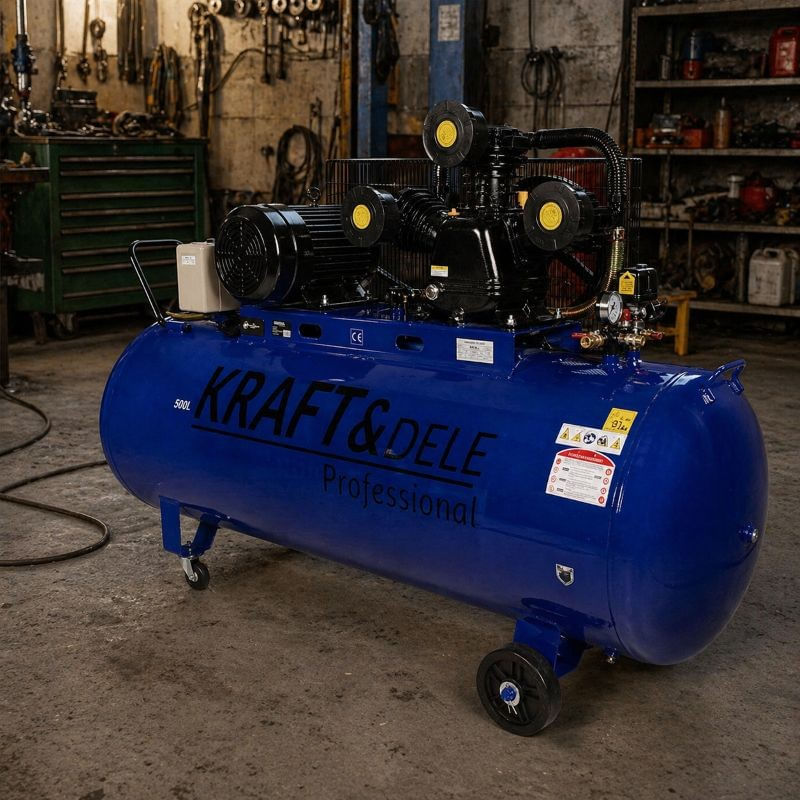 Compresor de aer cu ulei, Kraft&Dele, 500L, 3 pistoane, 400V, KD4062 — imaginea 7