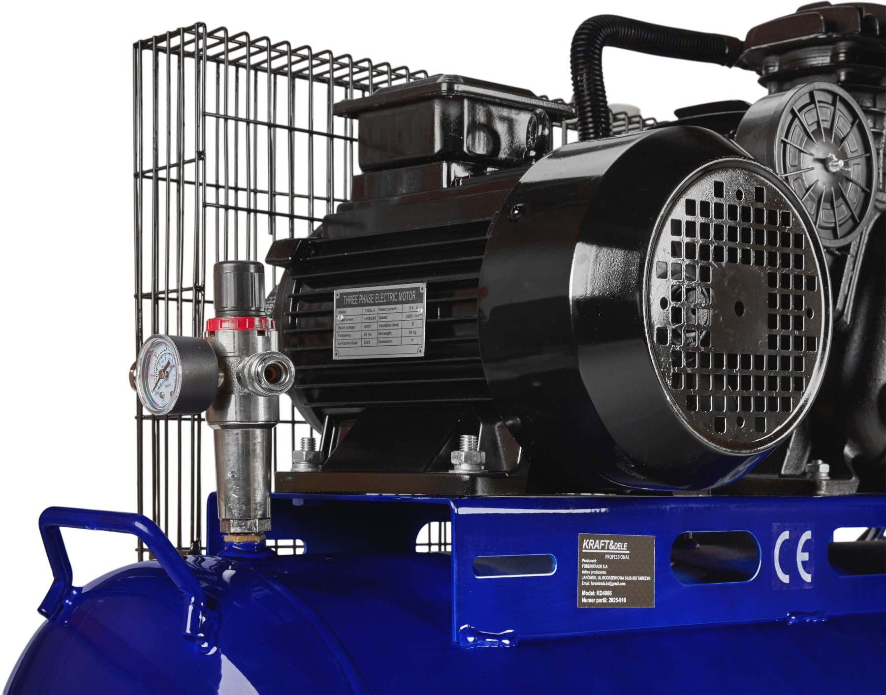 Compresor 100L de aer pe ulei, KRAFT&Dele, 4100W 650L/min KD4066 — imaginea 8