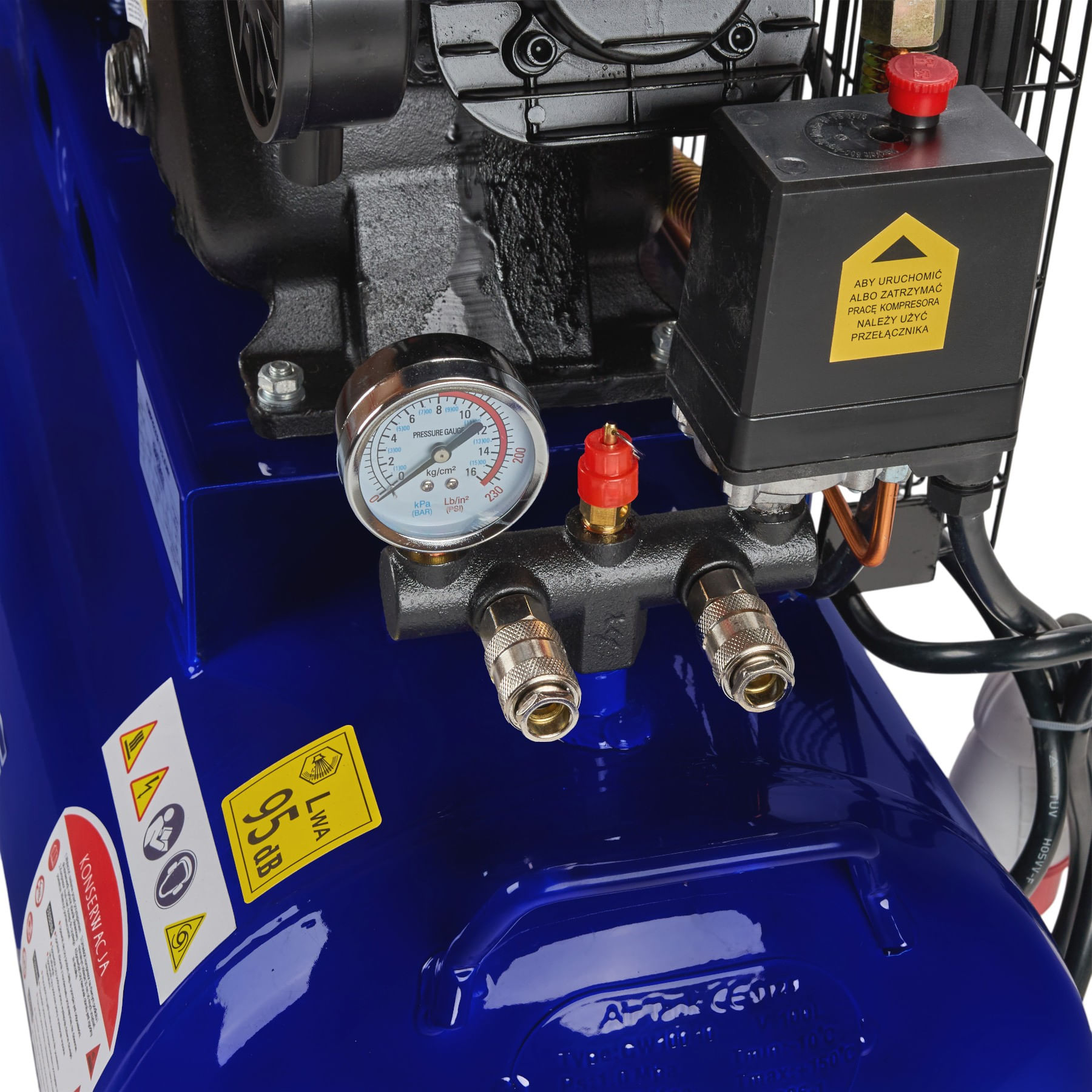 Compresor 100L de aer pe ulei, KRAFT&Dele, 4100W 650L/min KD4066 — imaginea 14