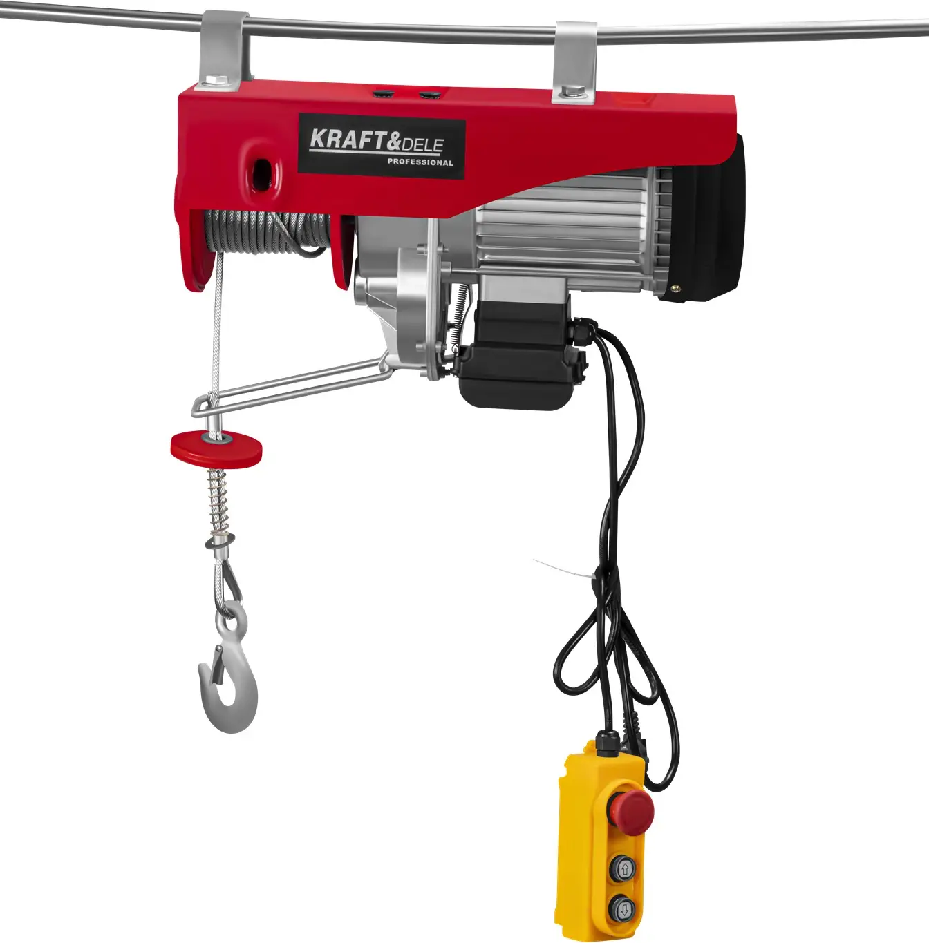 Troliu electric 230V 1350W 500/1000 kg KD2192, KRAFT&DELE cu Telecomanda — imaginea 3