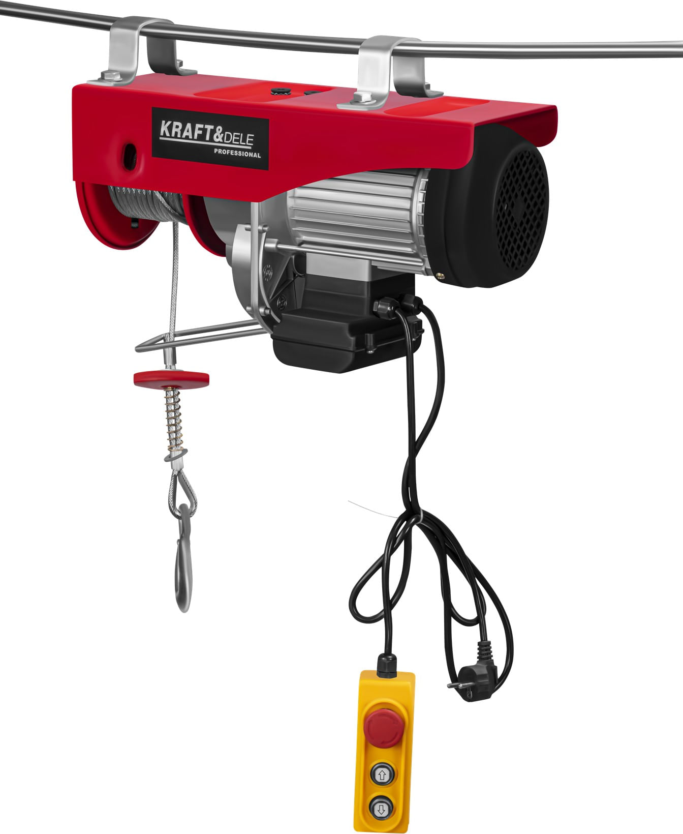 Troliu electric 230V 1350W 500/1000 kg KD2192, KRAFT&DELE cu Telecomanda — imaginea 6