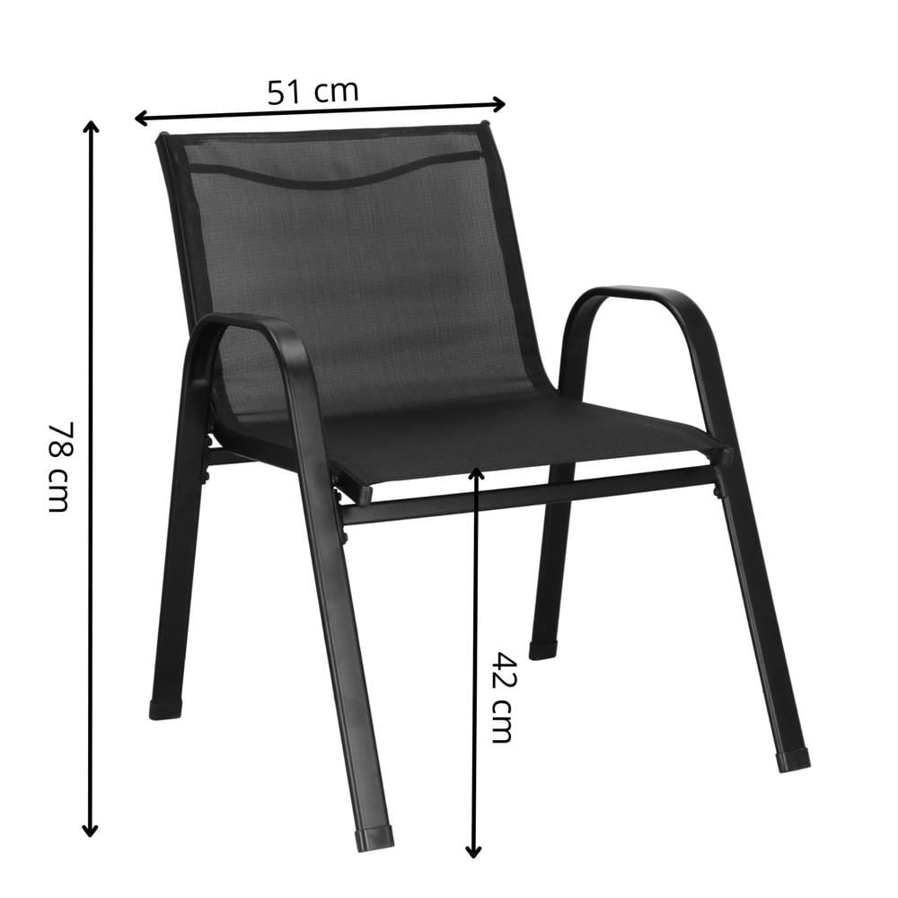 Set mobilier gradina 4 piese, masa cu sticla securizata, 2 scaune si canapea, cadru metalic, negru — imaginea 18