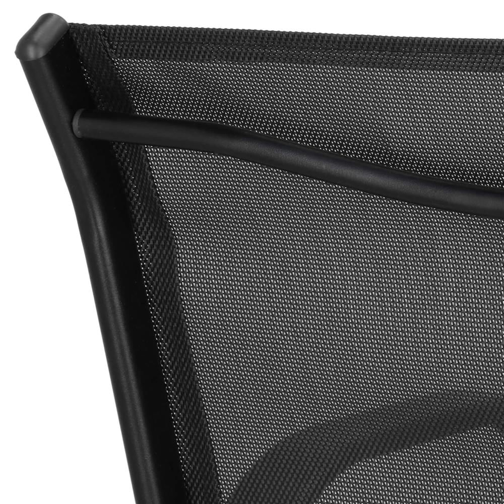 Set mobilier gradina 4 piese, masa cu sticla securizata, 2 scaune si canapea, cadru metalic, negru — imaginea 25