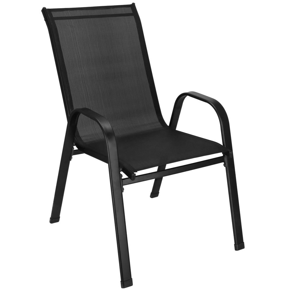 Set mobilier gradina, 2 scaune si masa rotunda, blat sticla, cadru metalic, 60x70 cm, negru — imaginea 14