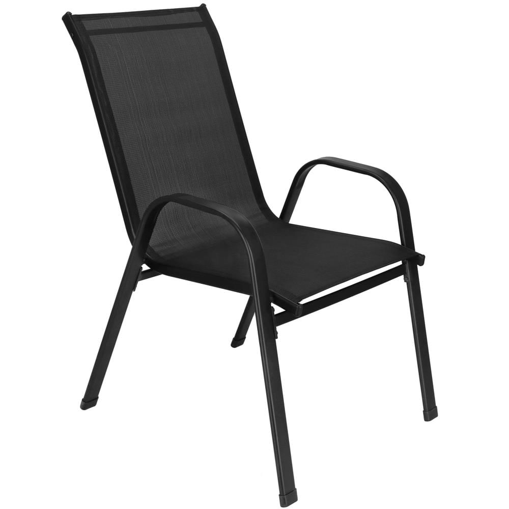 Set mobilier gradina, 2 scaune si masa rotunda, blat sticla, cadru metalic, 60x70 cm, negru — imaginea 23