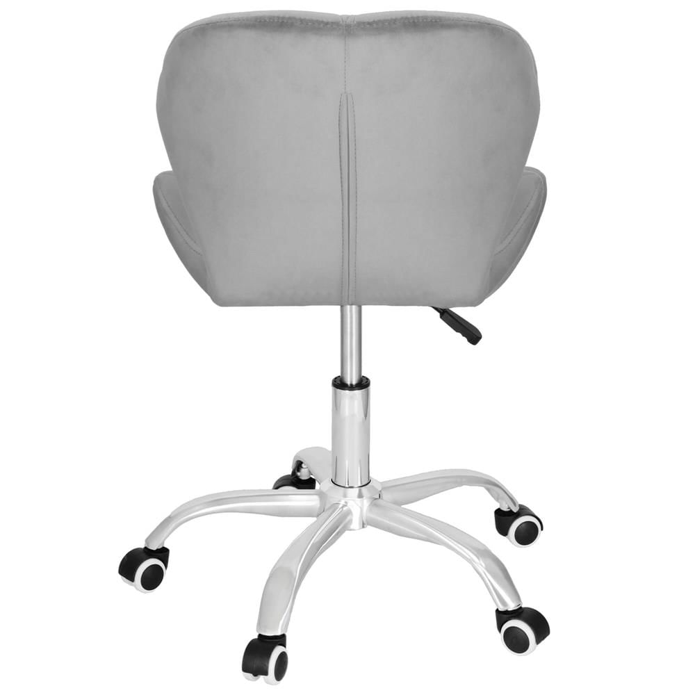 Scaun de birou ergonomic, tapitat cu catifea, 120kg, gri — imaginea 16