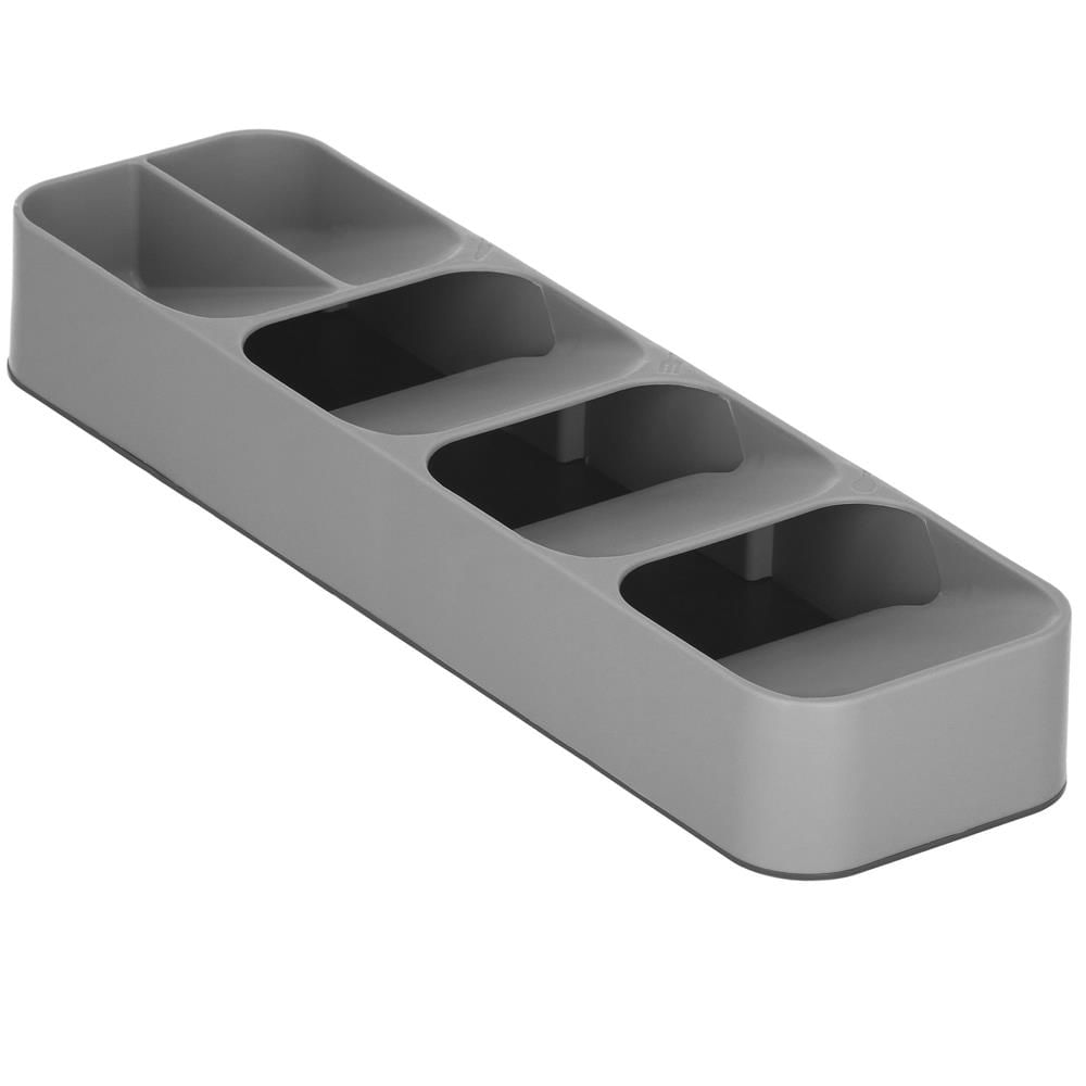 Organizator tacamuri sertar, 5 compartimente, 40x11x5,5cm, gri — imaginea 4