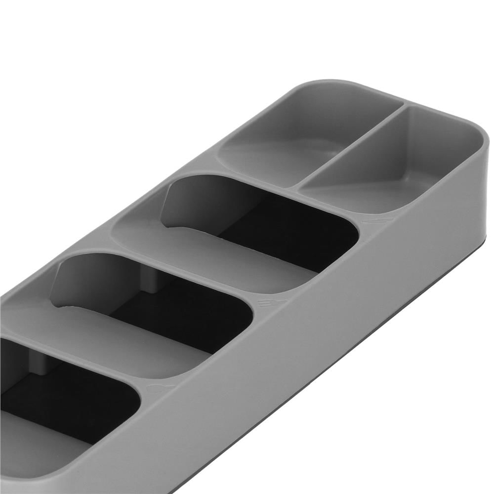 Organizator tacamuri sertar, 5 compartimente, 40x11x5,5cm, gri — imaginea 6