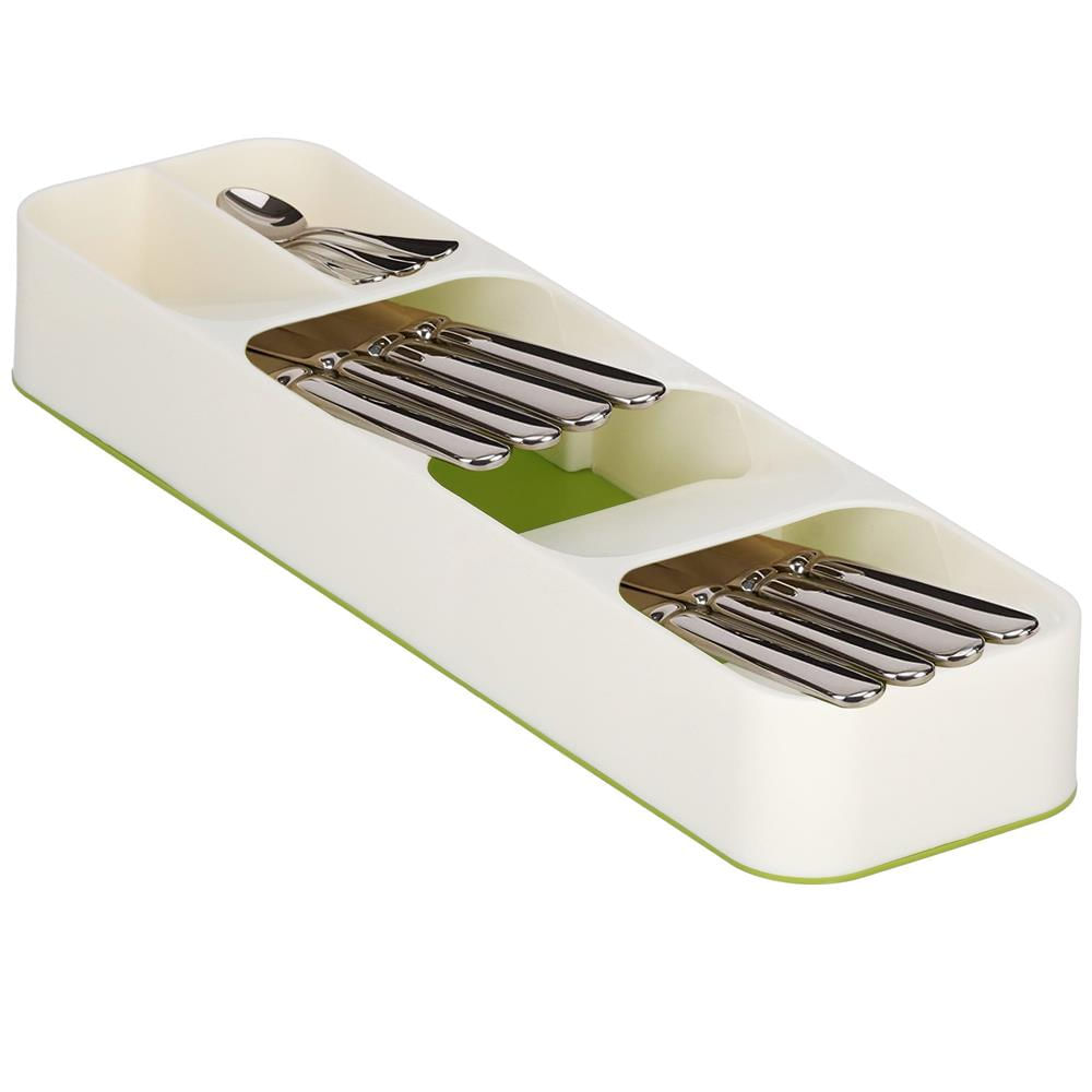 Organizator tacamuri sertar, 5 compartimente, 40x11x5,5cm, alb — imaginea 7
