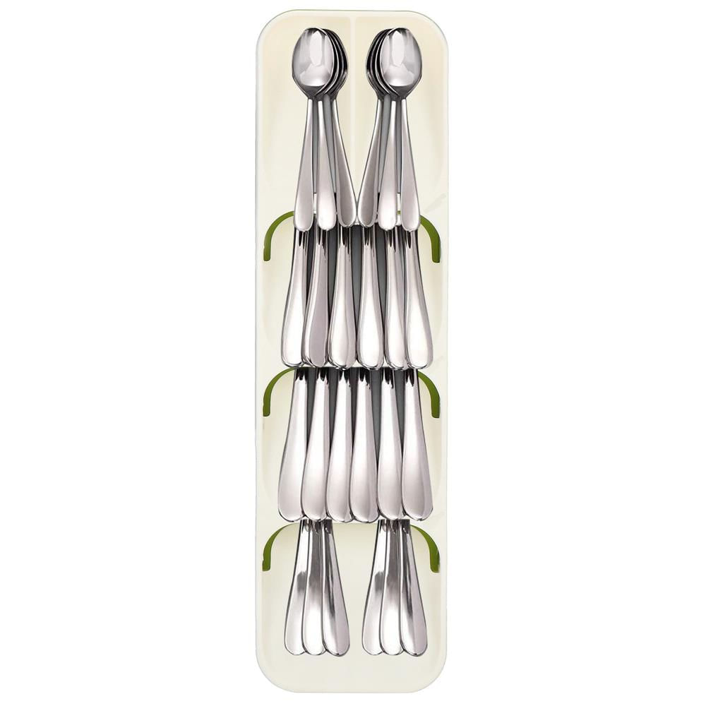 Organizator tacamuri sertar, 5 compartimente, 40x11x5,5cm, alb — imaginea 8