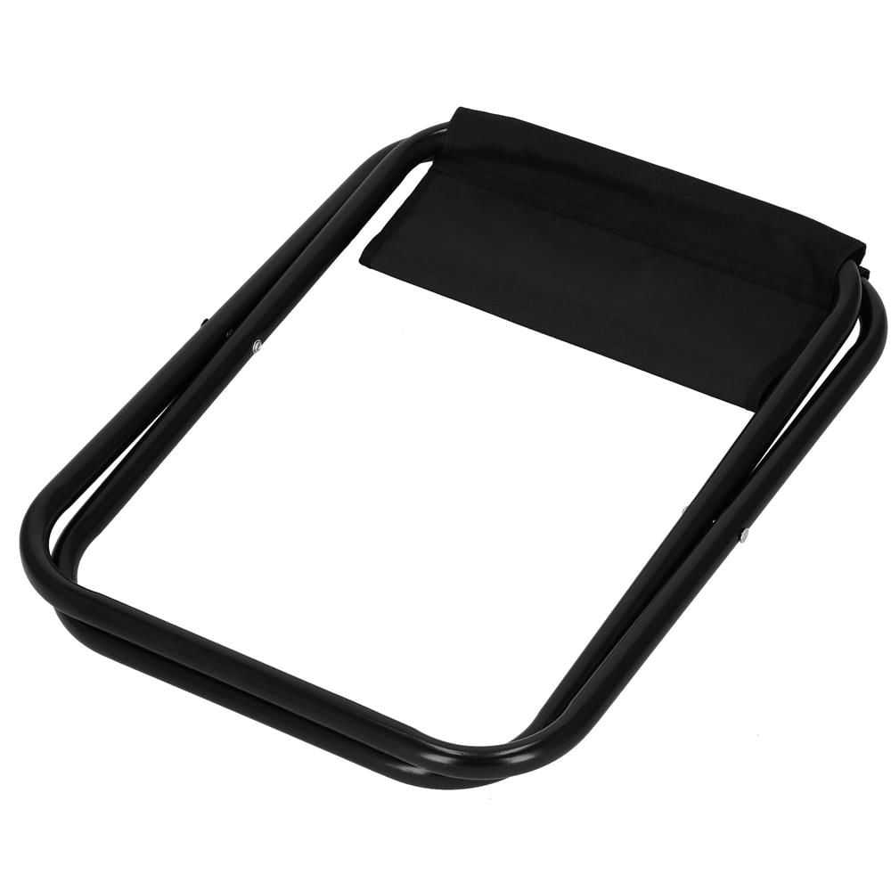Scaun pliabil pentru camping sau pescuit, cadru metalic, maxim 100 kg, 26x26x34 cm, negru — imaginea 8